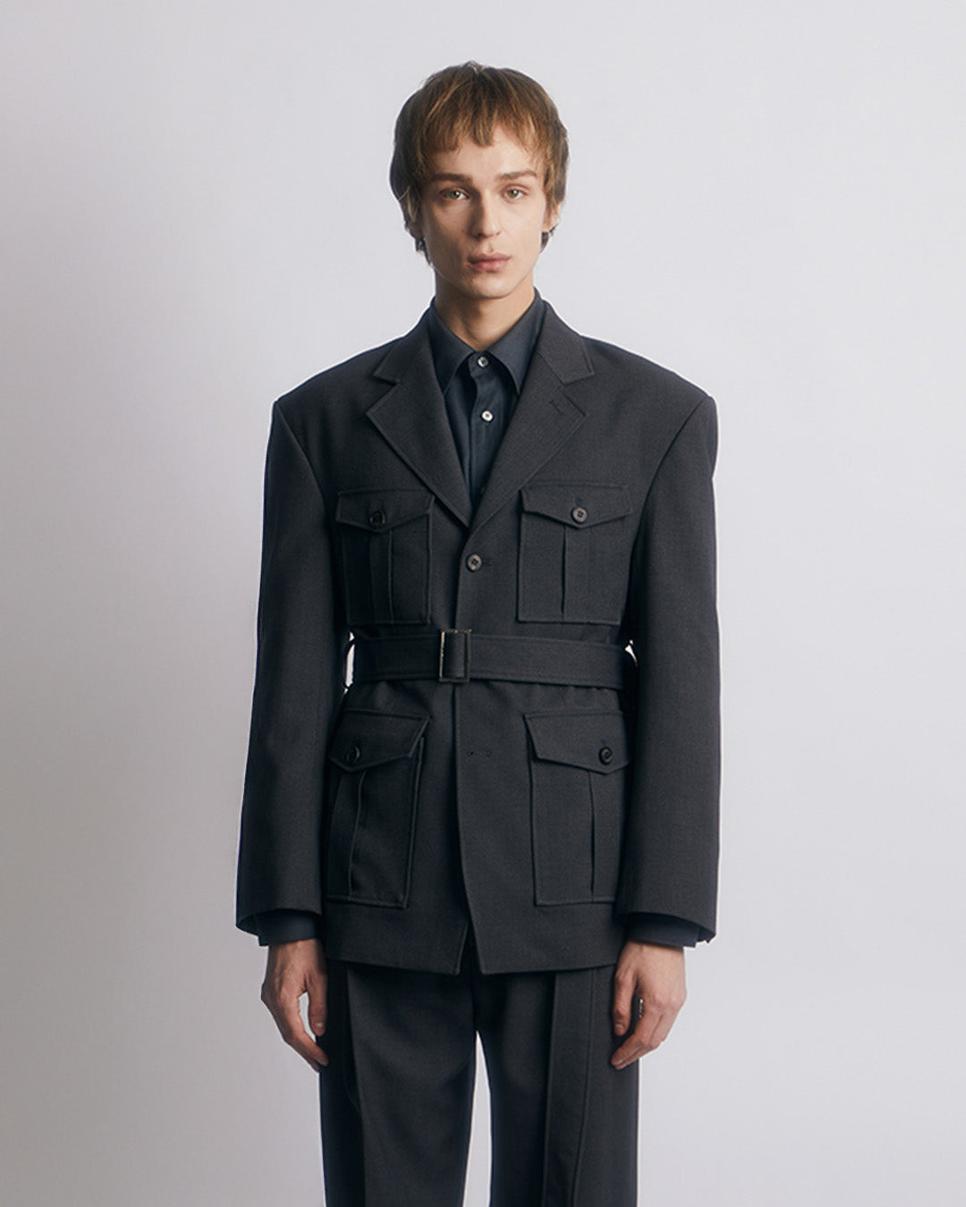 HERITAGE SAFARI TAILORED JACKET -GREY 