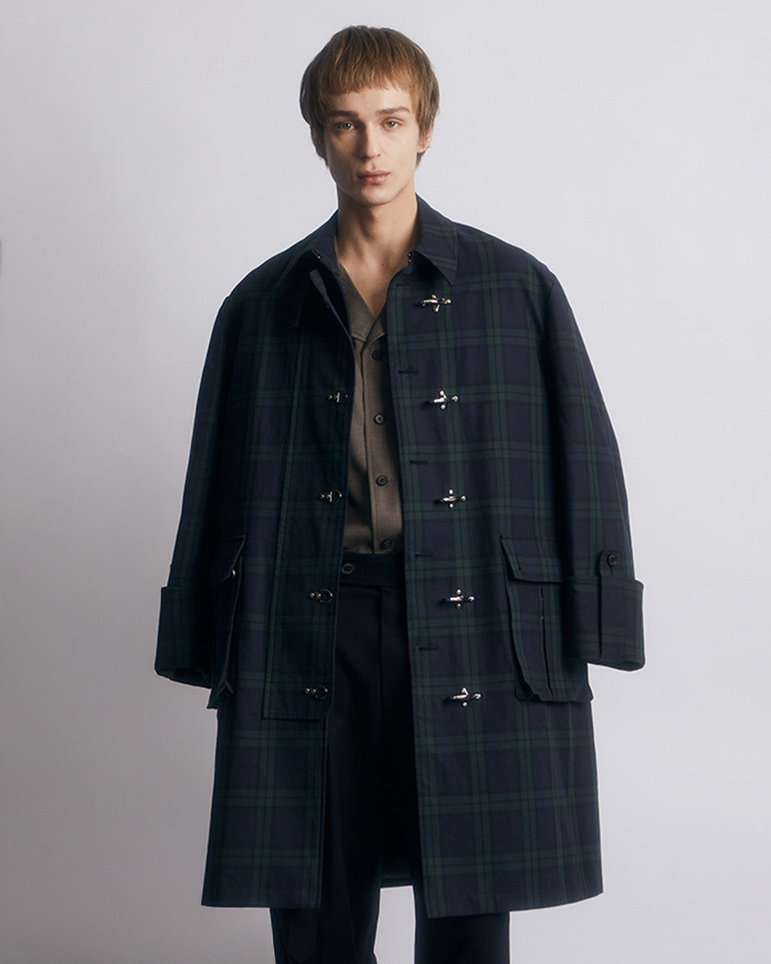 FIREMAN CLASP HERITAGE COAT -TARTAN CHECK