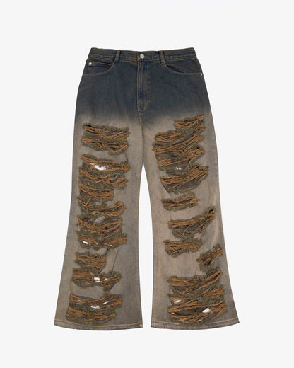 [MOMMANWA] DESTROYED DENIM PANTS (BLUE)