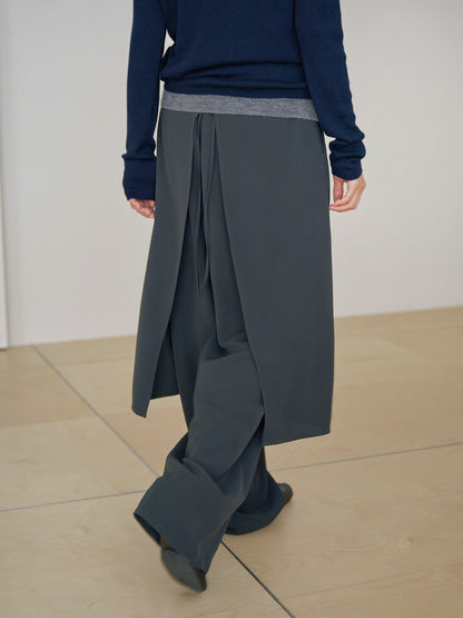 Skirt Overlay Pants - Charcoal 7