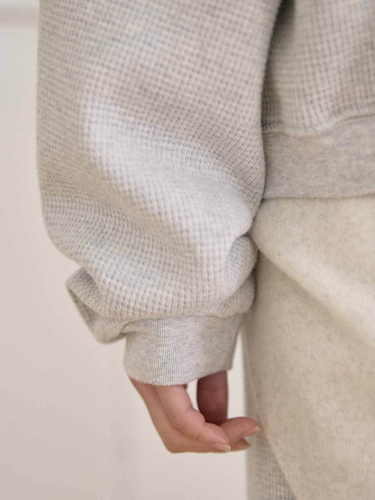MARAN Current Waffle Hoodie Zip-up - Light Gray 商品画像17/21