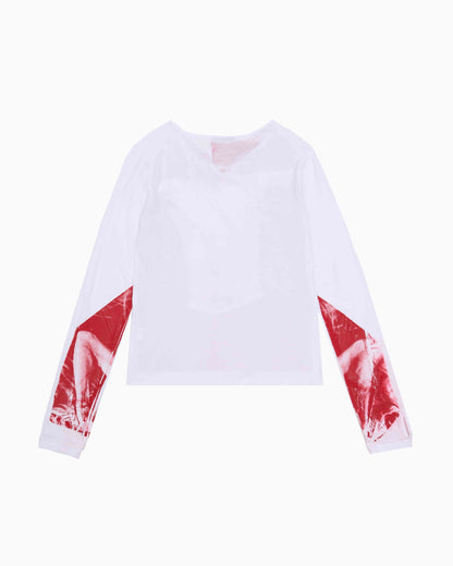 [MOMMANWA] WEIGH-IN LONG SLEEVE (WHITE/RED)