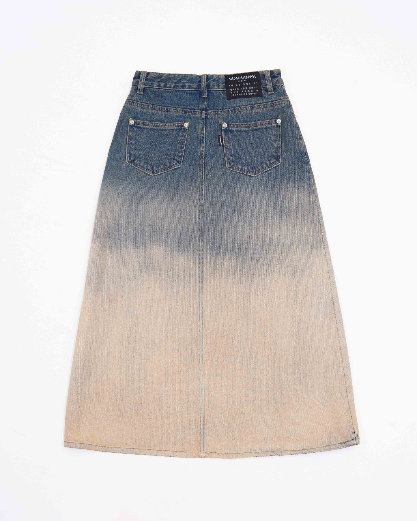 【MOMMANWA モンマンワ】DESTROYED DENIM SKIRT