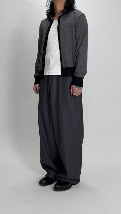 Contrast Line Knit Cardigan