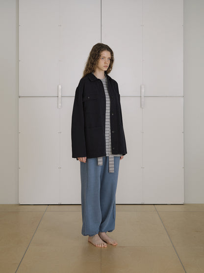 Cotton Twill Coverall Jacket - Navy 9