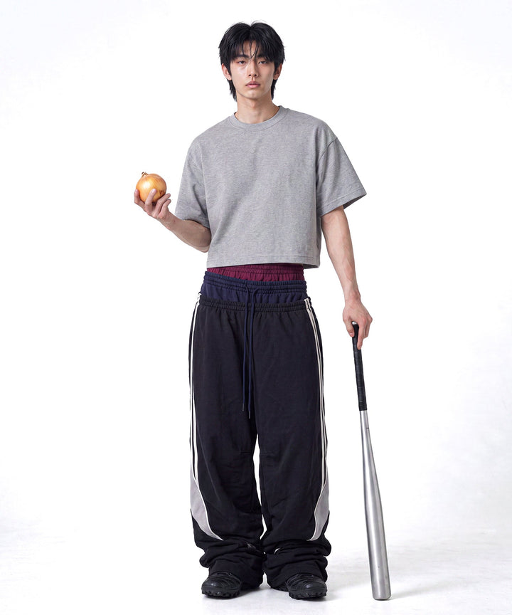 【C Wear シーウエア】Heavyweight Men's Crop T-Shirt Gray