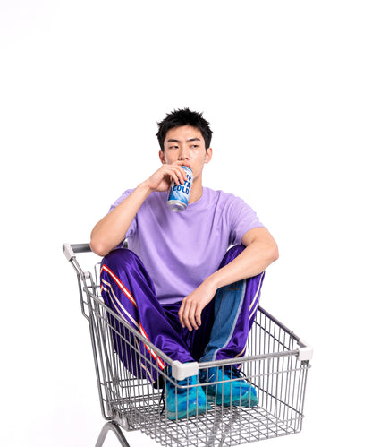 【C Wear シーウエア】MEN'S CROP T-SHIRT LIGHT PURPLE