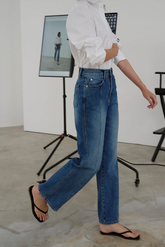 【HER&SHE 2025AW】Pink Label Denim #64 Classic Brush Denim Pants