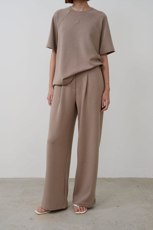 [HER&SHE 2025AW] Double Face Symbol Clean Tuck Pants (25F/W)