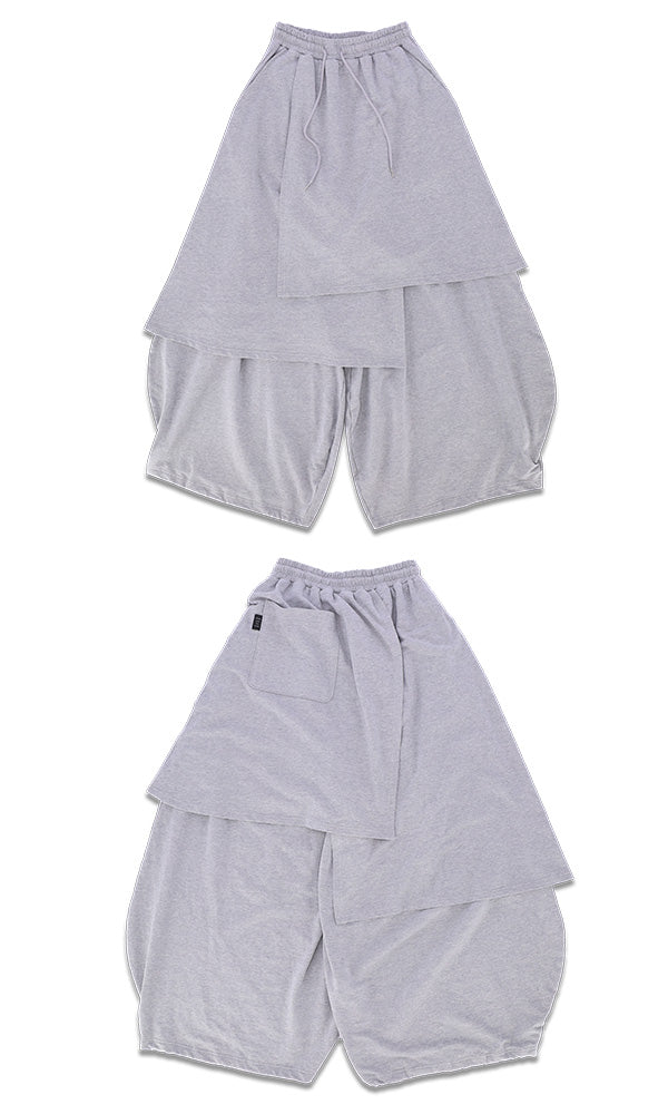 【Reculer レキュリー】Sweat skirt pants Gray