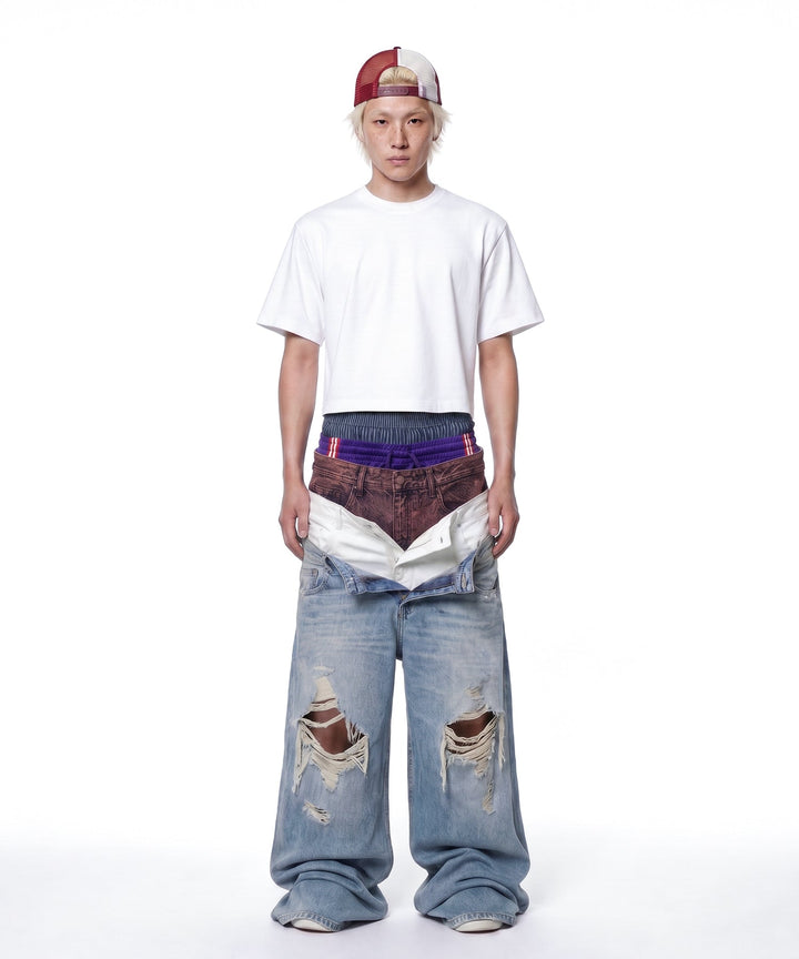 【C Wear シーウエア】Heavyweight Men's Crop T-Shirt White