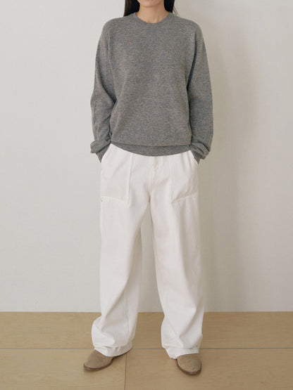 Cashmere Round Pullover - Gray 3