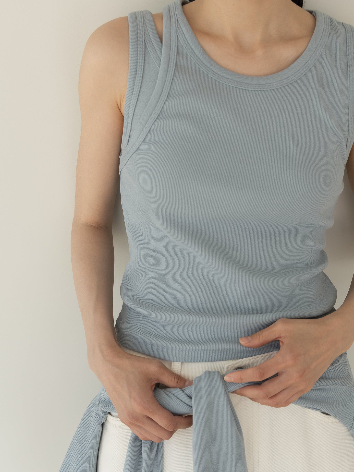 Mei Ribbed Sleeves-BLUE