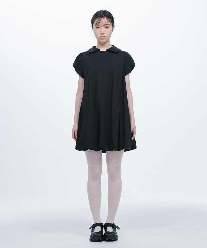 BALLOON MINI DRESS- BLACK