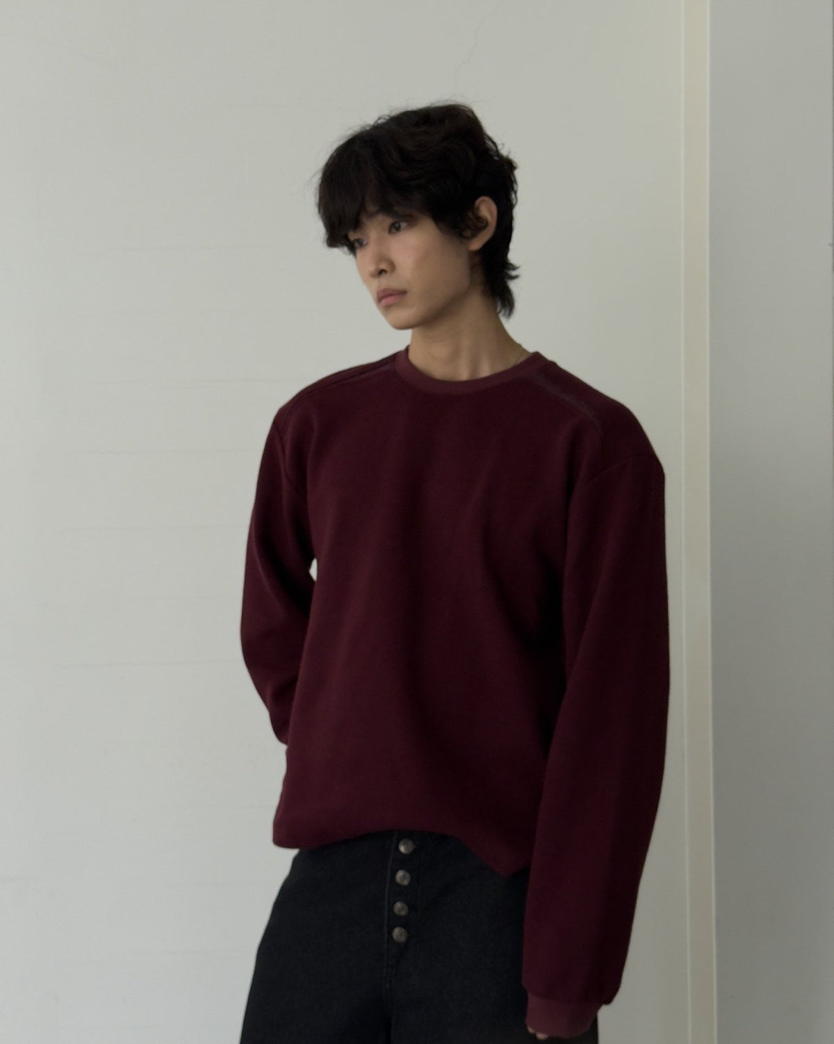 Reverse Panel Long Sleeve Tee