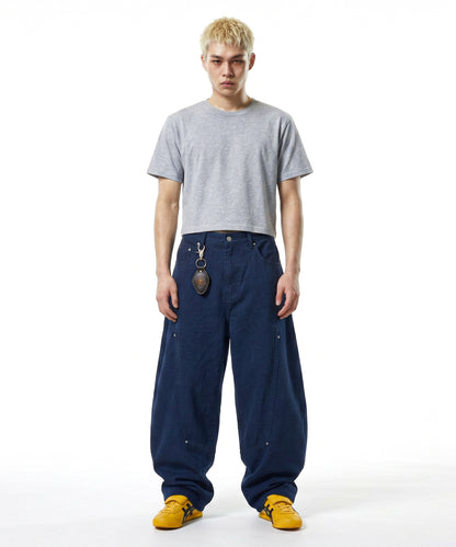 【C Wear シーウエア】MEN'S CROP T-SHIRT GRAY