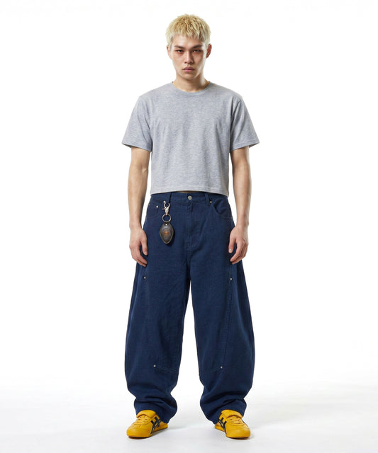 [C Wear] Men's Crop T-Shirt Gray