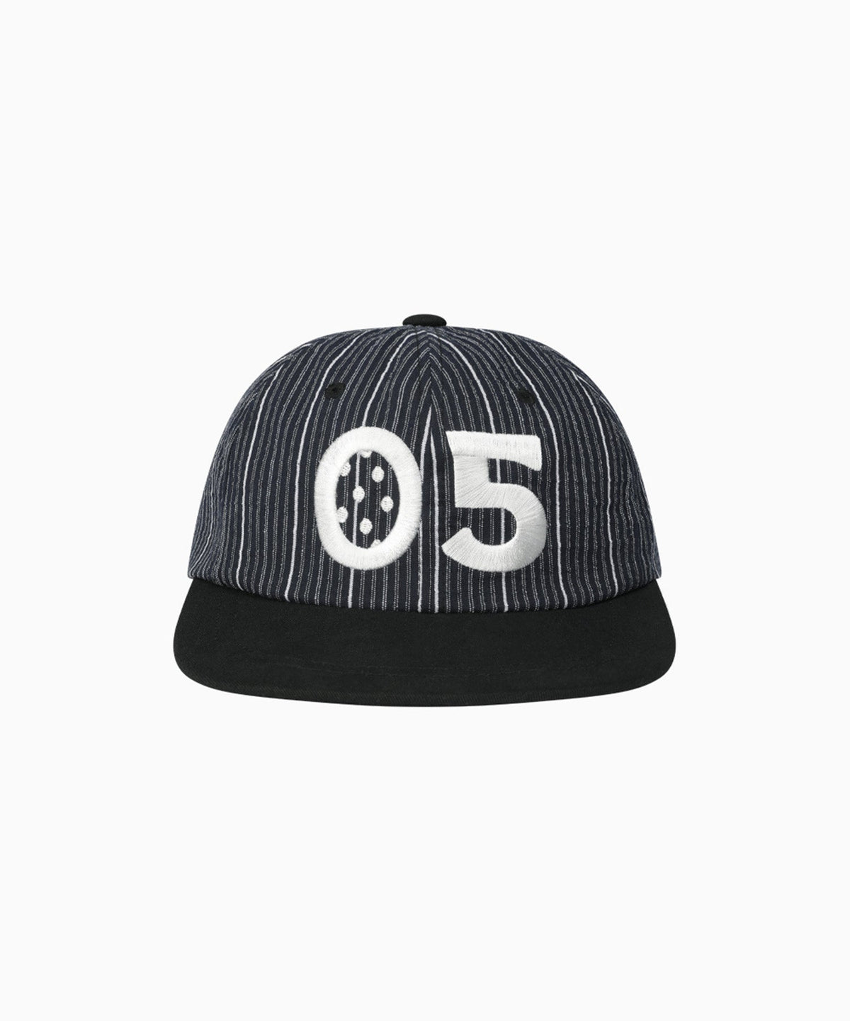 STRIPE NUMBER BALL CAP-NAVY