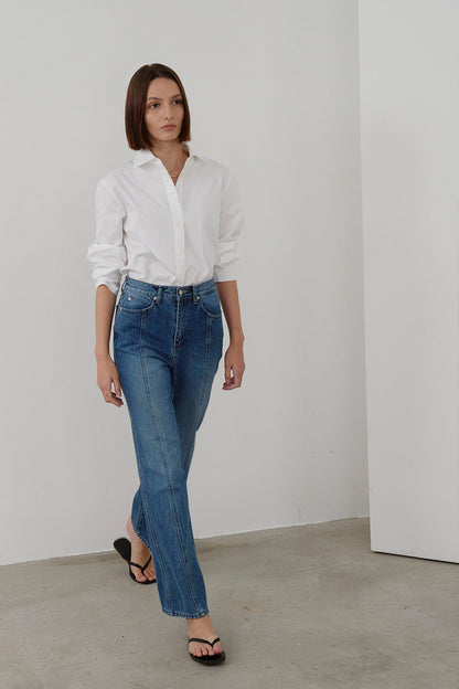 【HER&SHE 2025AW】Pink Label Denim #64 Classic Brush Denim Pants