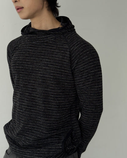 Stripe Texture Finger Hole Hoodie
