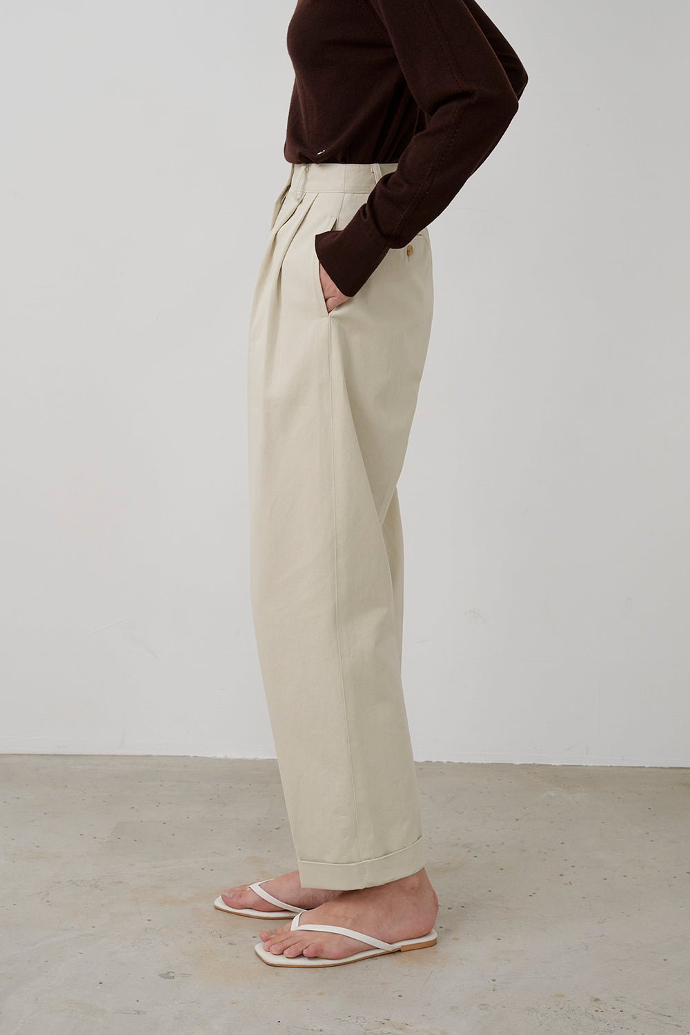 【HER&SHE 2025AW】Creamy Cotton Pants