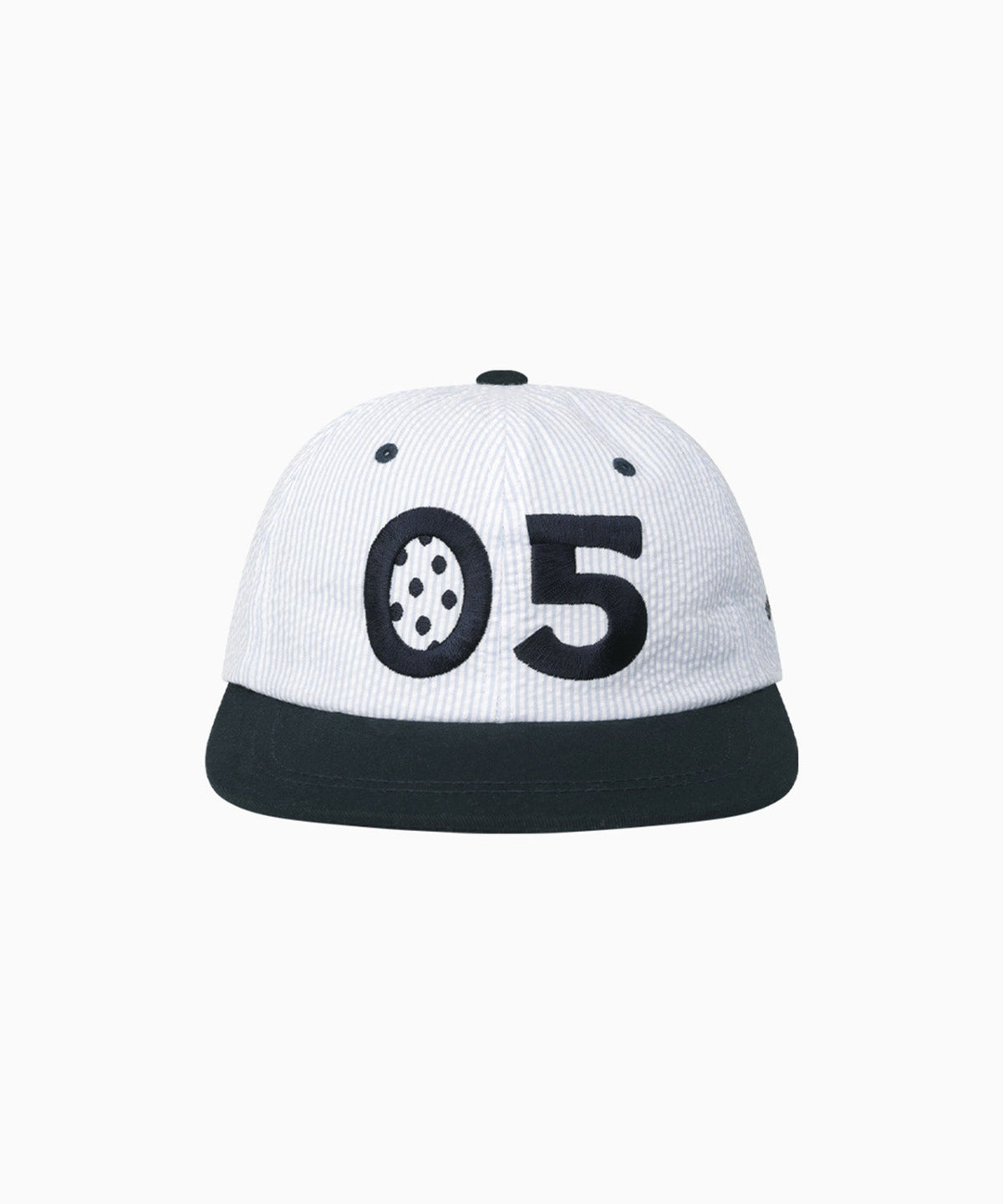 STRIPE NUMBER BALL CAP-BLUE