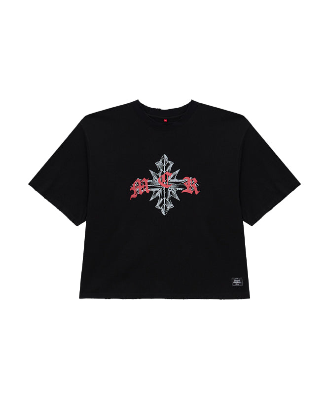 Scarred cross tee BK