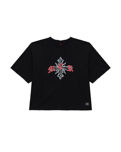 Scarred cross tee BK