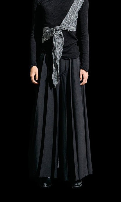 【Reculer レキュリー】Wide pleated pants Black