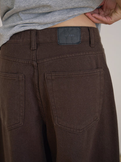MARAN Cotton Twill Curved Pants - Brown 商品画像20/21