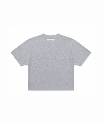 【C Wear シーウエア】Heavyweight Oversized Crop T-Shirt Gray