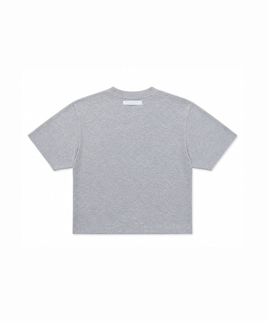 【C Wear シーウエア】Heavyweight Oversized Crop T-Shirt Gray