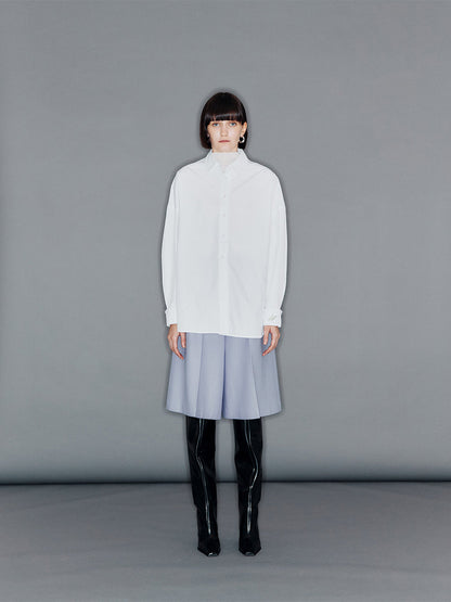 【ARIK. アリク】ACRAB Wide leg wool half pants Frost Blue