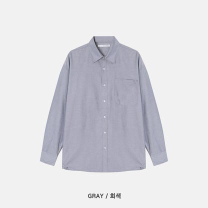 Royal Oxford Overfit Shirt - GRAY