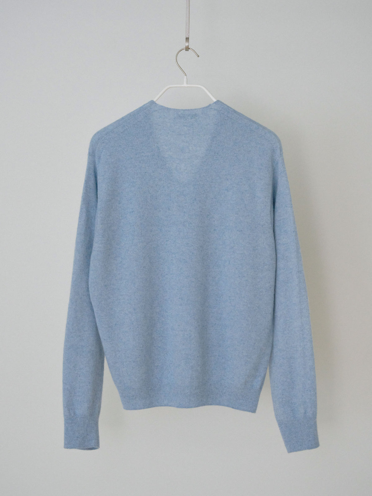 Cashmere Blend V-neck Pullover - Blue 9