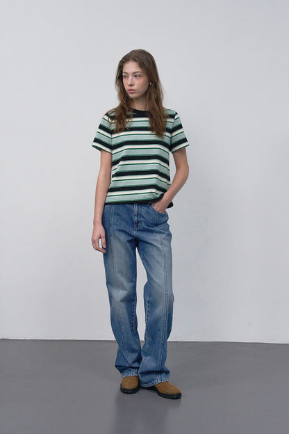 【HER&SHE 2025AW】Neo Stripe T-shirt