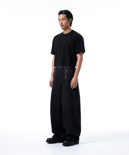 【C Wear シーウエア】Heavyweight Men's Crop T-Shirt Black