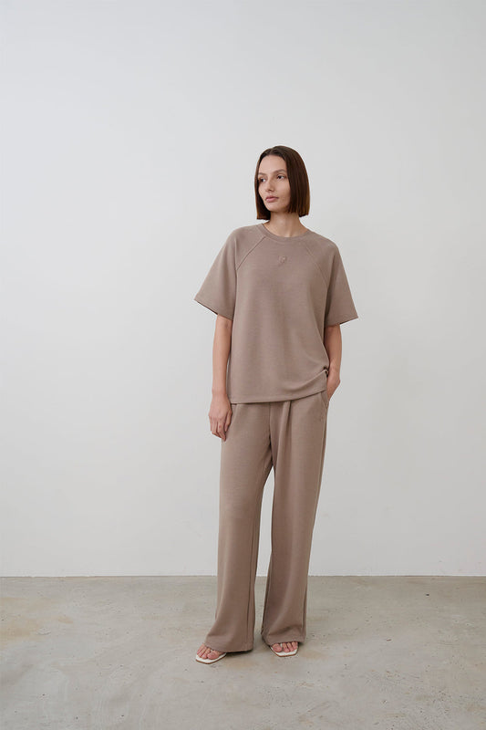 [HER&SHE 2025AW] Double Face Symbol Clean Tuck Pants (25F/W)