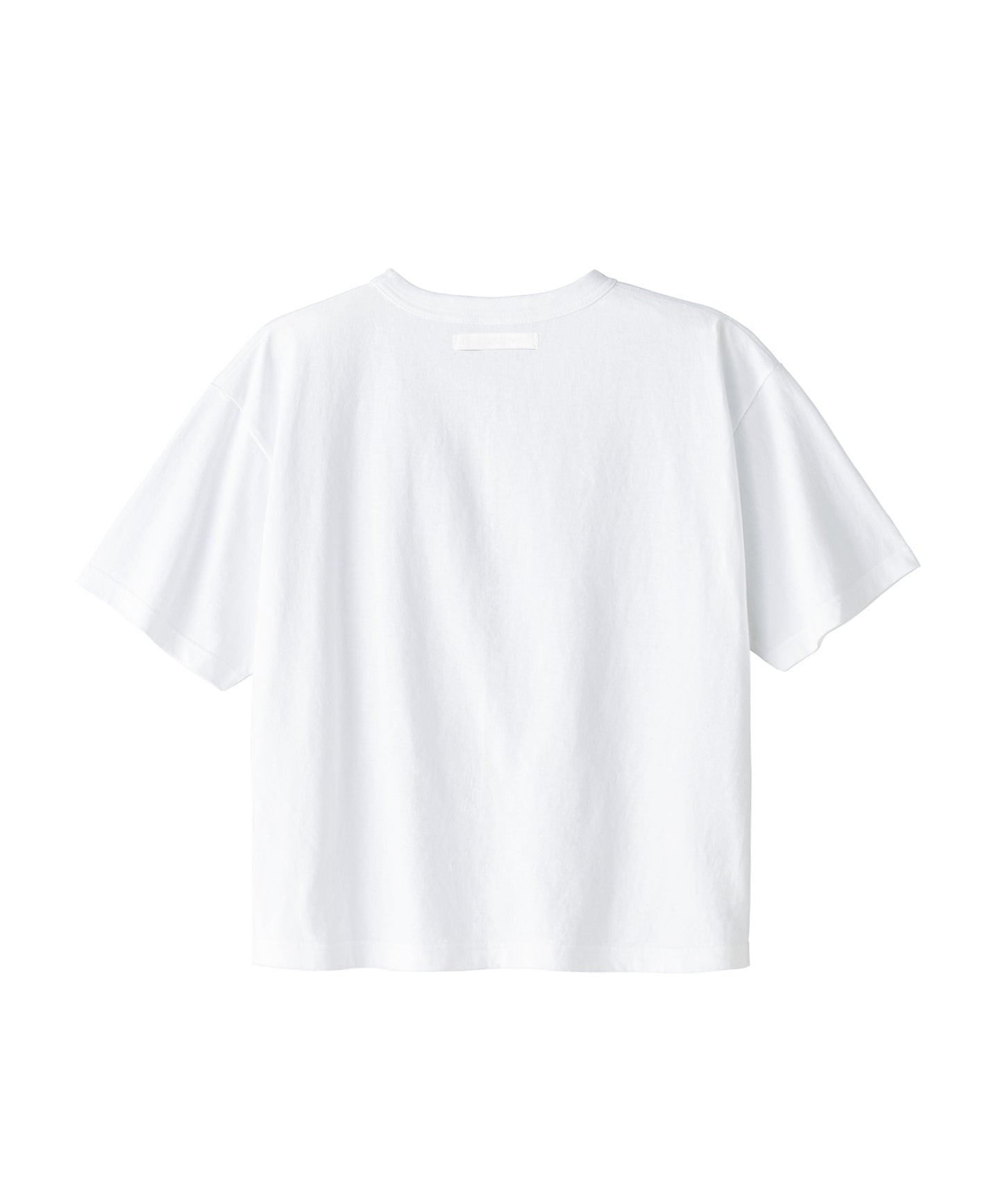 【C Wear】Neck Binding Oversized Crop T-Shirt White