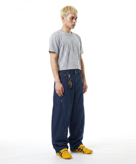 [C Wear] Men's Crop T-Shirt Gray