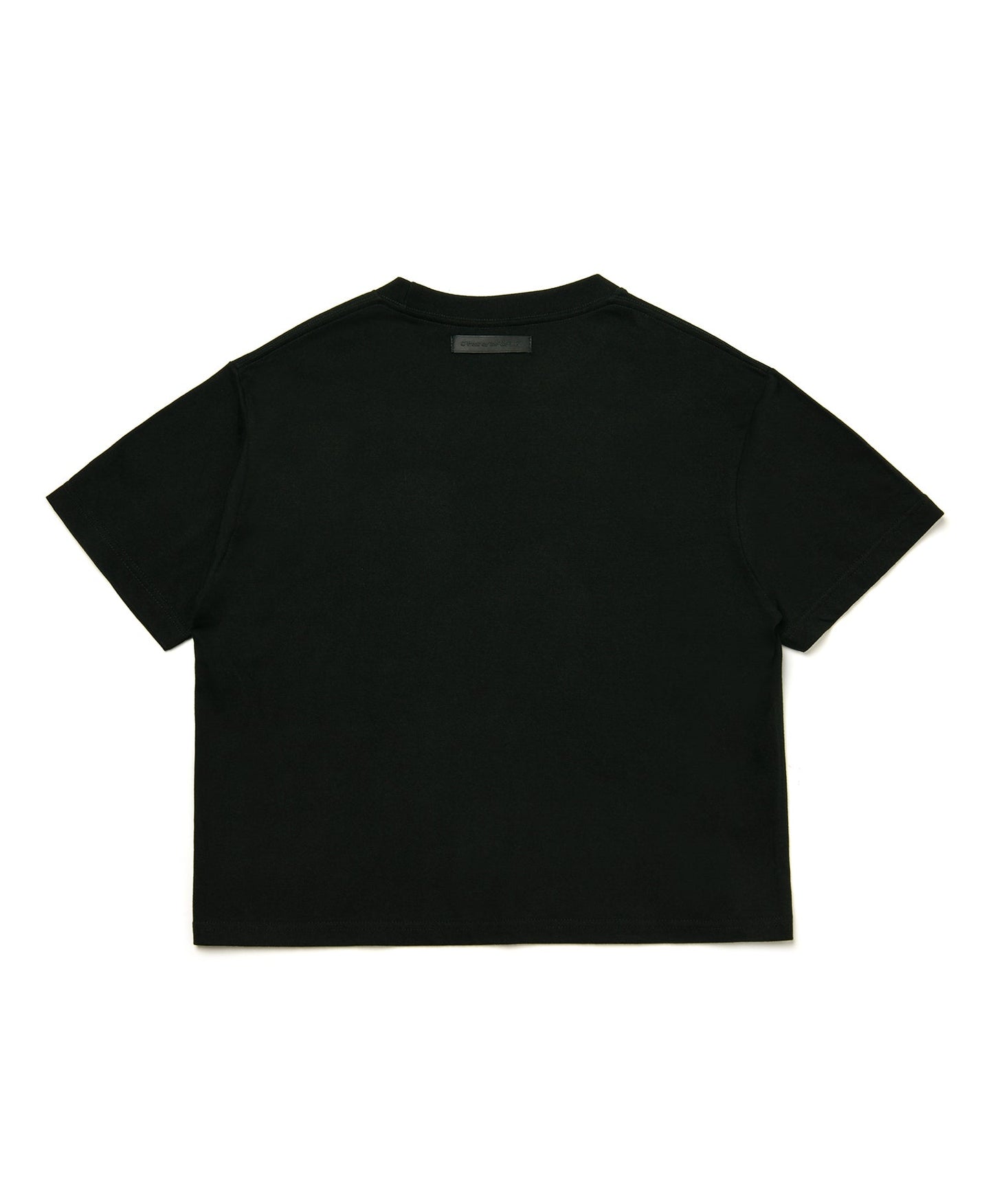 【C Wear シーウエア】Pocket Oversized Crop T-Shirt Black