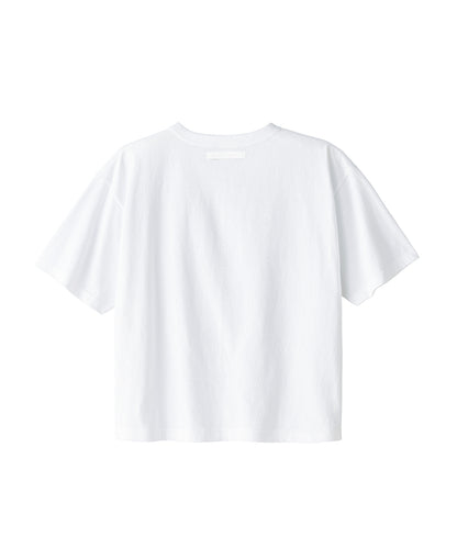 【C Wear】Neck Binding Men's Crop T-Shirt White