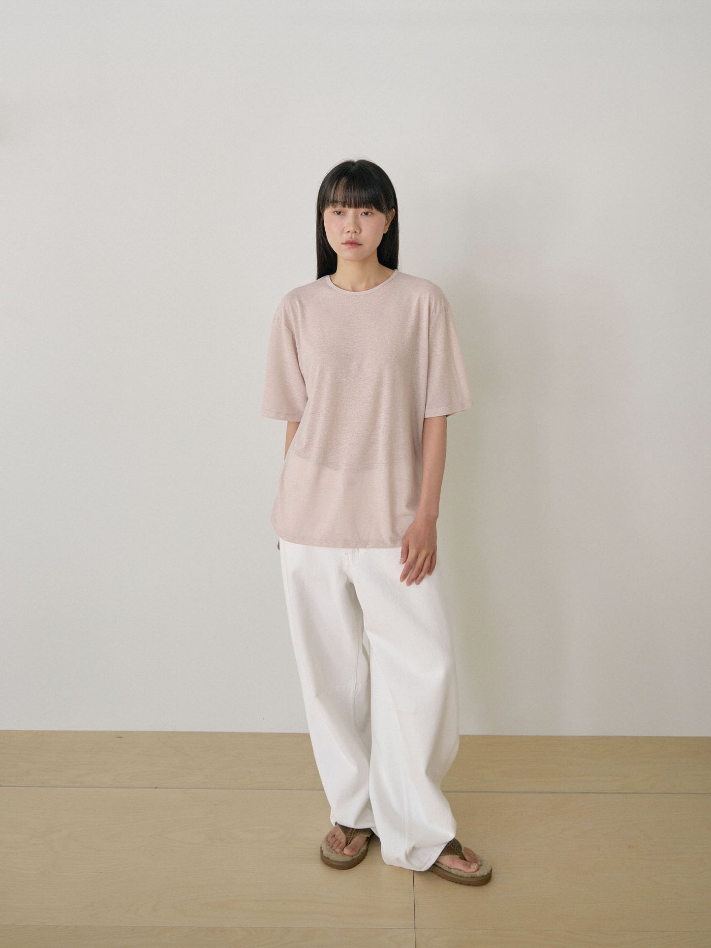 Linen Loose Short Sleeve - Beige