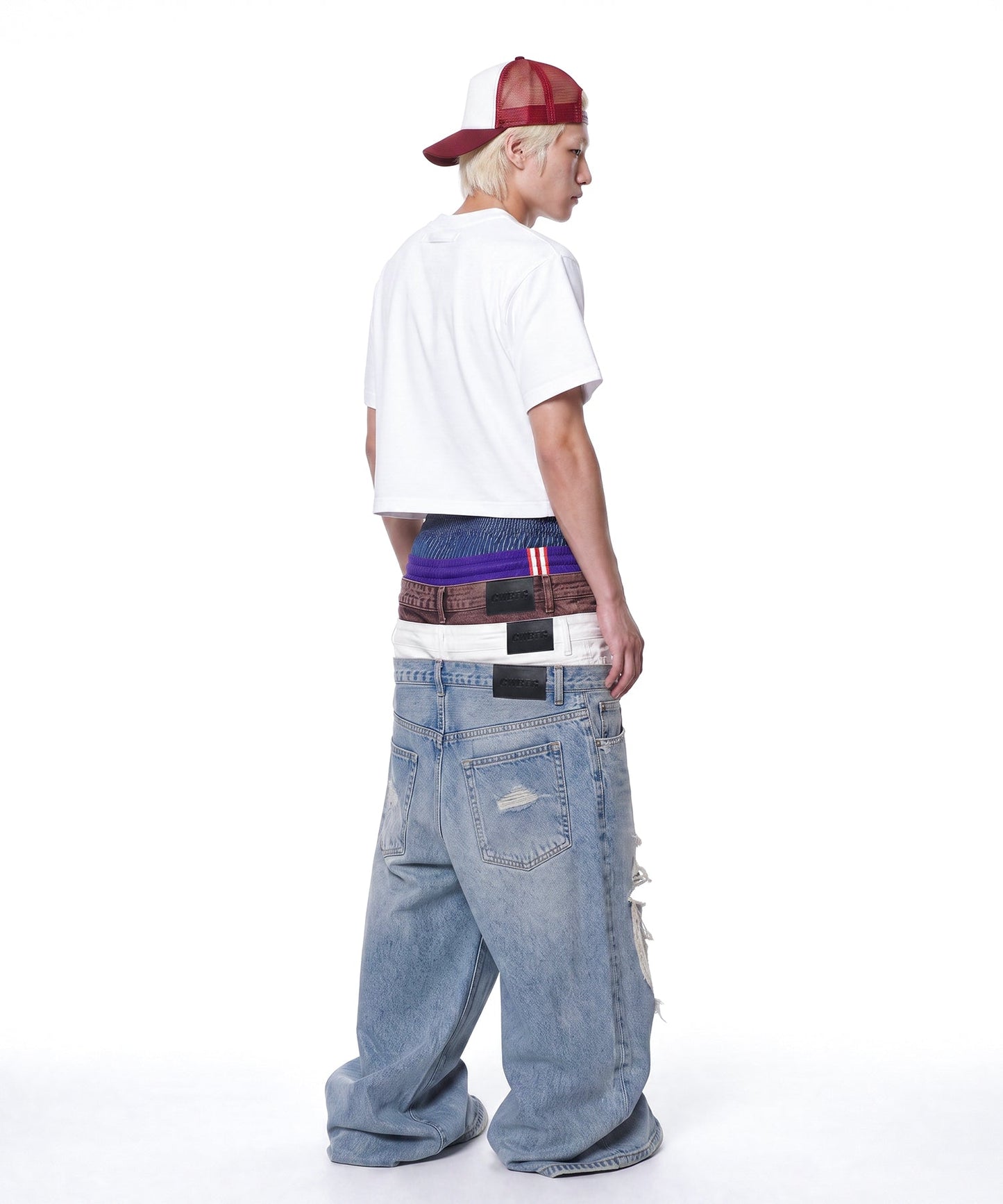【C Wear シーウエア】Heavyweight Men's Crop T-Shirt White