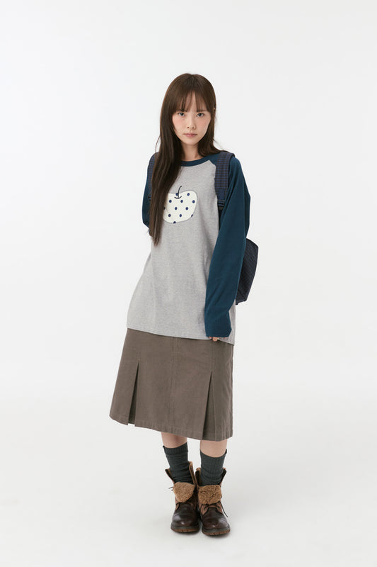 [9/18予約ベソン] APPLE RAGLAN OVER FIT LONG SLEEVE, GRAY