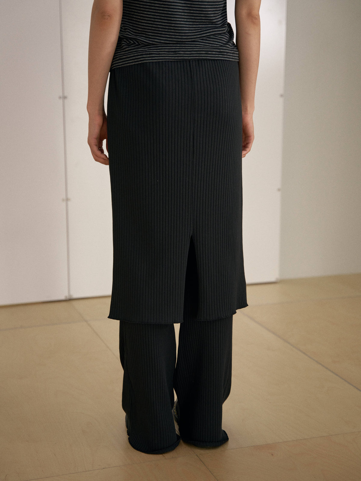 Lino Rib Skirt - Black 12