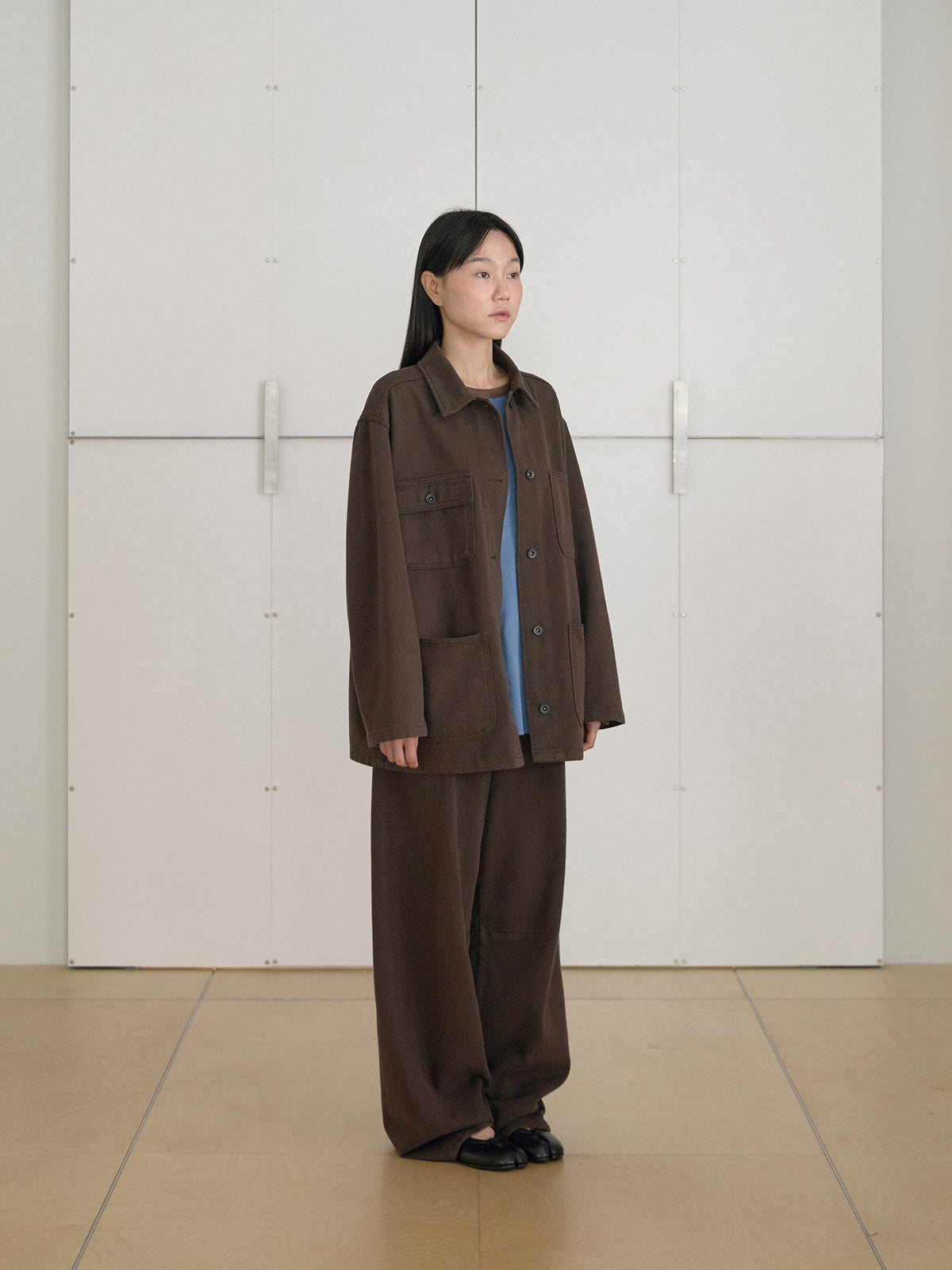 MARAN Cotton Twill Coverall Jacket - Brown 商品画像15/19