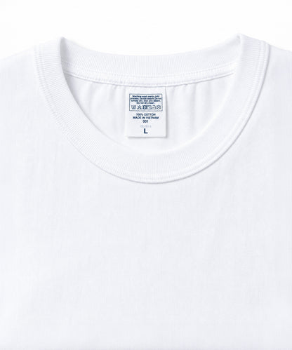 【C Wear】Neck Binding Oversized Crop T-Shirt White