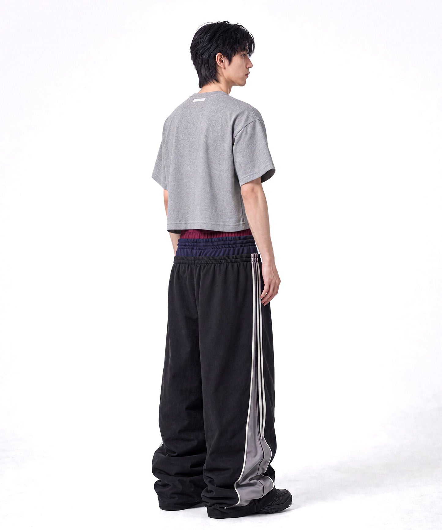 【C Wear シーウエア】Heavyweight Men's Crop T-Shirt Gray