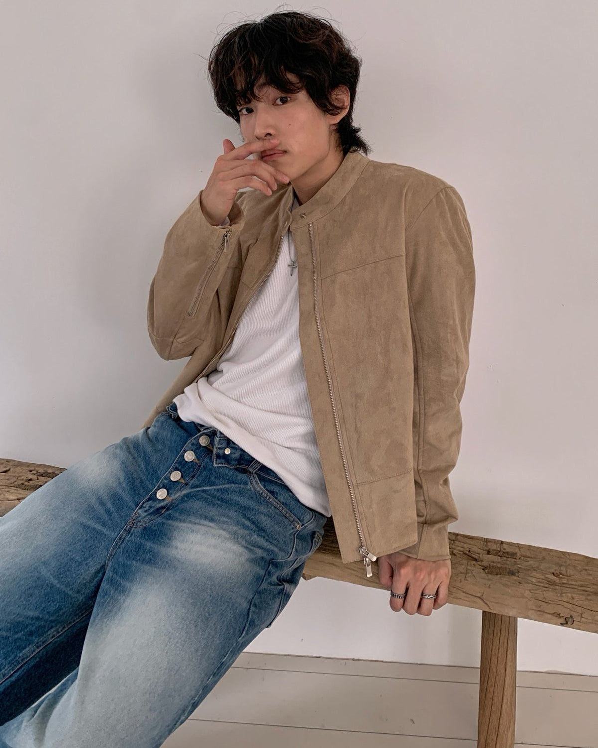 Biker Suede Crop Jacket